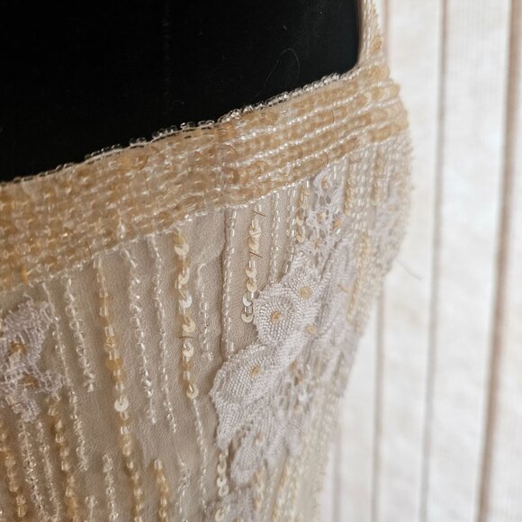 Stephen Yearwick Beaded Beige Wedding Dress 6 - Picture 6 of 13